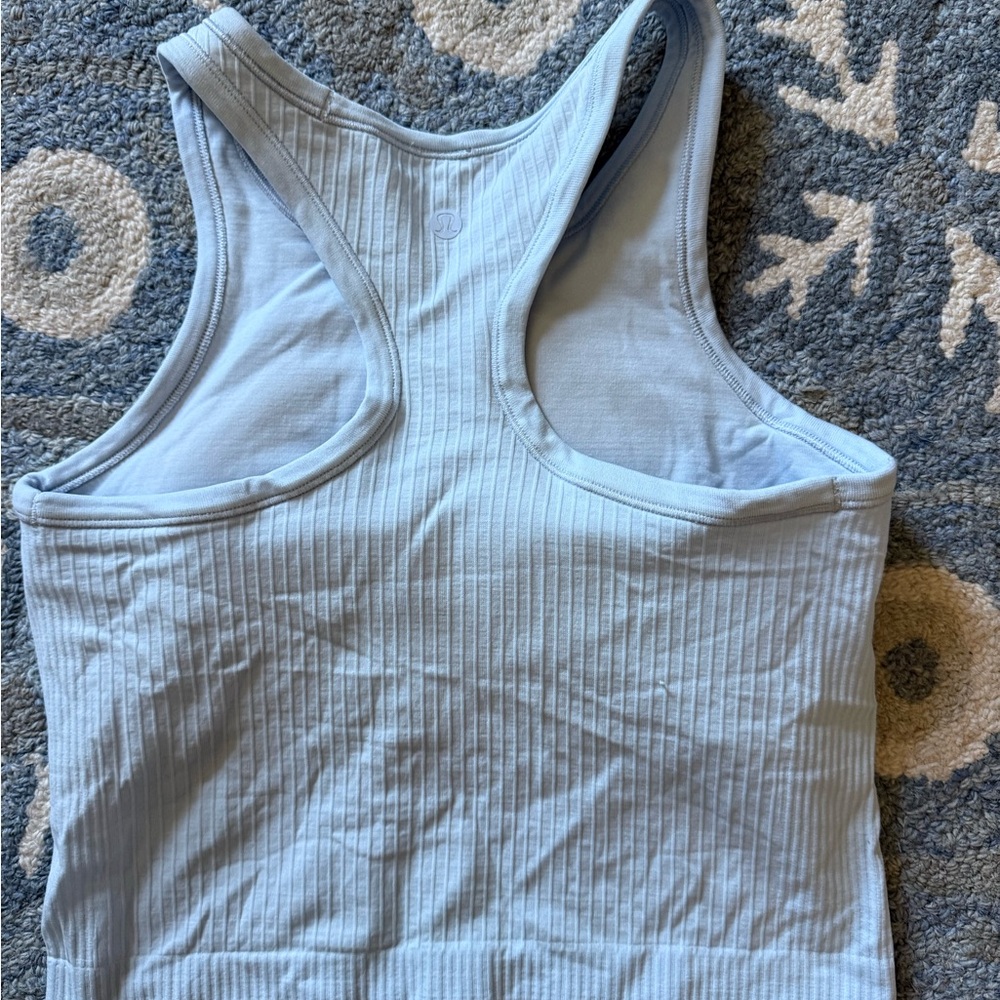lululemon athletica Sky Blue Ribbed Tank Top - Picture 2 of 2